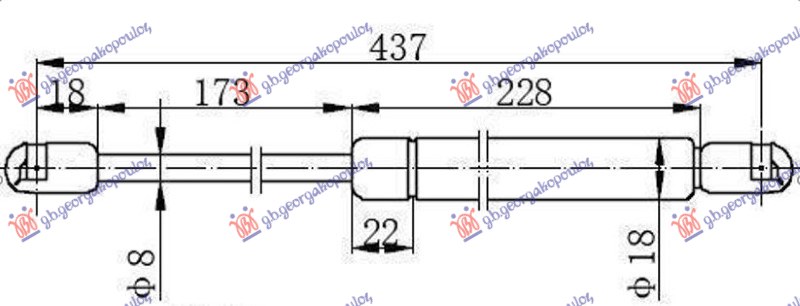 AMORTIZER GEPEK VR (437L-350N) (MARELLI)