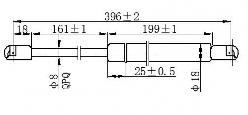 AMORTIZER GEPEK VRATA (393L-170N)