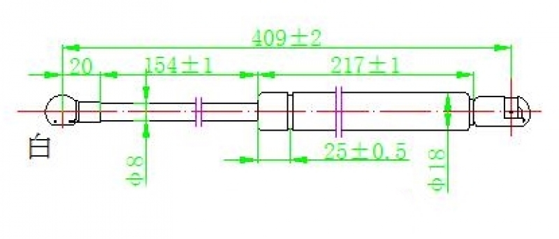 AMORTIZER GEPEK VRATA (409L-180N)