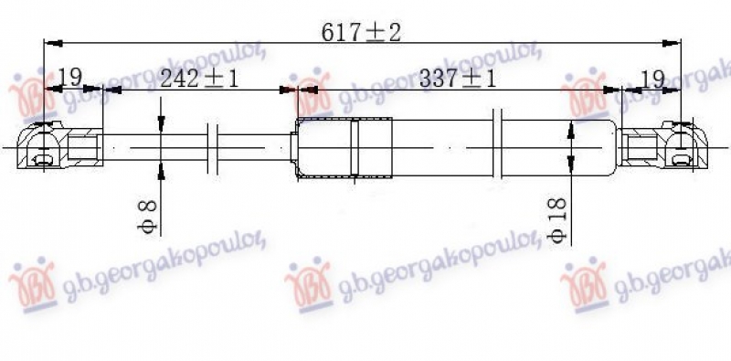 AMORTIZER GEPEK VRATA KARAVAN (617L-510N)