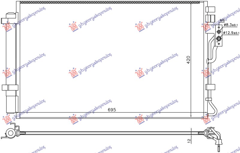 HLADNJAK KLIME 2.4 DIZEL (695x420x12)