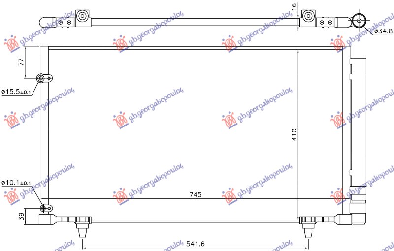 HLADNJAK KLIME 3.5 BENZIN (745x410x16)