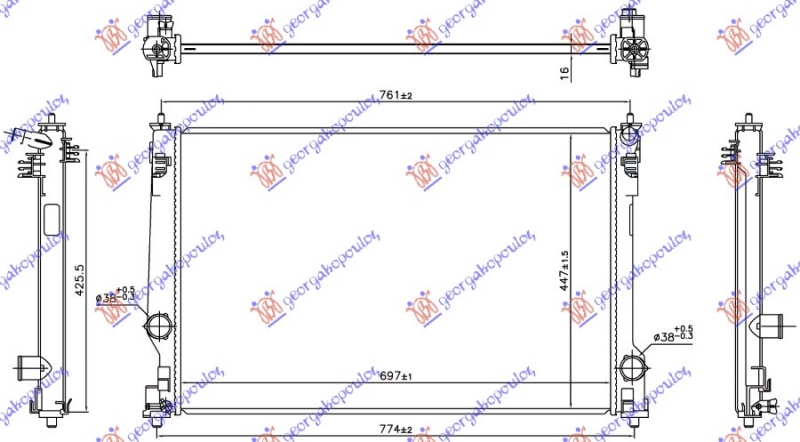 HLADNJAK MOTORA 2.0 BENZIN - 2.5 BENZIN/HIBRID (697x447) (KOYO)