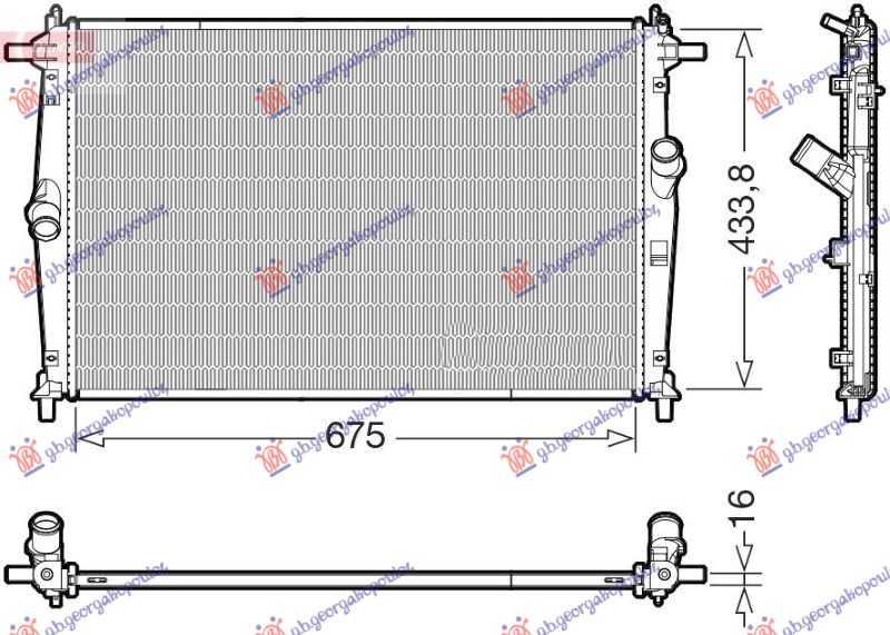 HLADNJAK MOTORA 2.0 BENZIN/HIBRID (675x434x16) (KOYO)