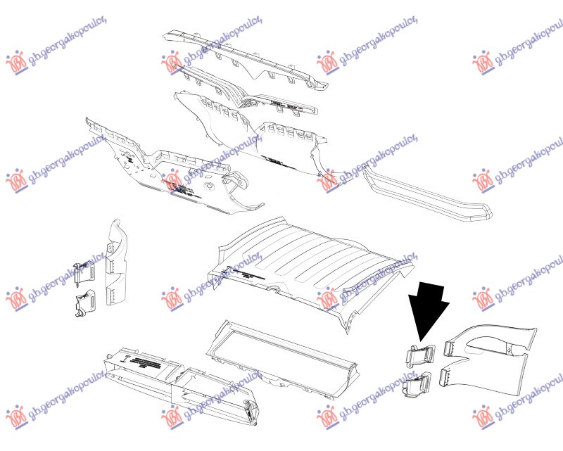 USMERIVAC VAZDUHA UNUTRASNJI PLASTICNI (PREDNJI GORNJI) (ZA KOCNICU) -21