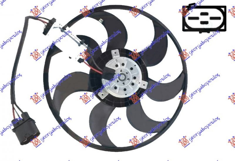 VENTILATOR (MOTOR+ELISA) (BENZIN/DIZEL) (420mm) (420W)